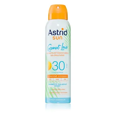 Astrid Sun Coconut Love neviditelný sprej na opalování SPF 30 s vysokou UV ochranou 150 ml