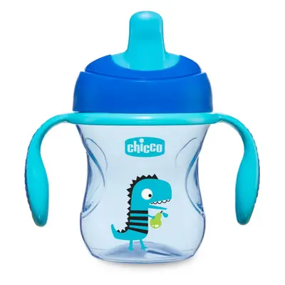 Chicco Train tréninkový hrnek s držadly 6m+ Blue 200 ml