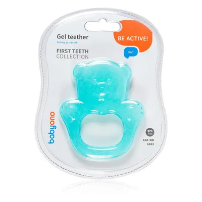 BabyOno Be Active Gel Teether kousátko Turquoise Bear 1 ks