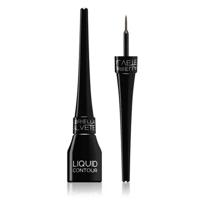 Gabriella Salvete Liquid Contour voděodolná oční linka se štětečkem odstín 01 Black 4 ml