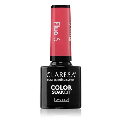 Claresa SoakOff UV/LED Color Fluo gelový lak na nehty odstín 6 5 g