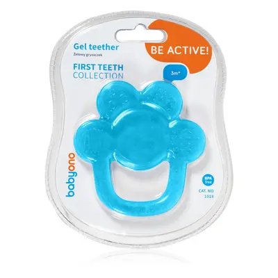 BabyOno Be Active Gel Teether kousátko Flower Blue 1 ks