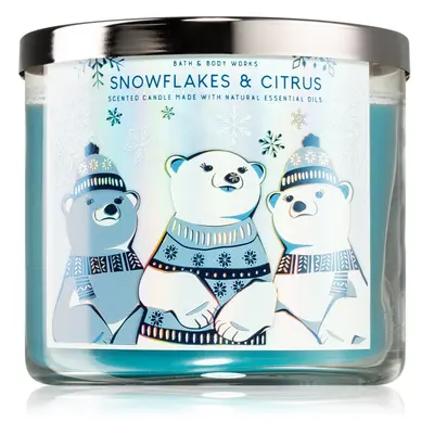 Bath & Body Works Snowflakes & Citrus vonná svíčka I. 411 g