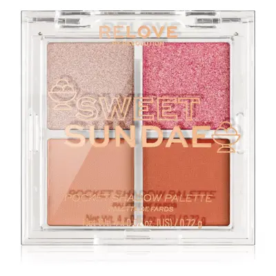 Revolution Relove Pocket Palette paletka očních stínů odstín Sweet Sundae 4x0.72 g