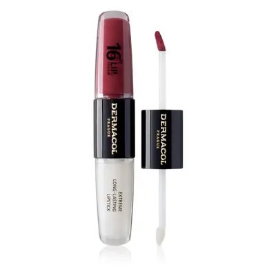 Dermacol 16H Lip Colour dlouhotrvající rtěnka a lesk na rty odstín 28 Royal Peony 2x4 ml