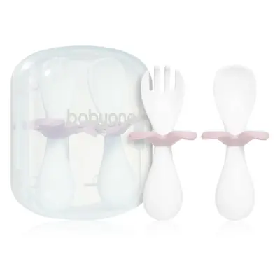 BabyOno Be Active Ergonomic Utensils for Children příbor Pink 12 m+ 2 ks