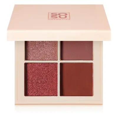 SOSU Cosmetics Eyeshadow Quad paletka očních stínů odstín Berry 4.8 g