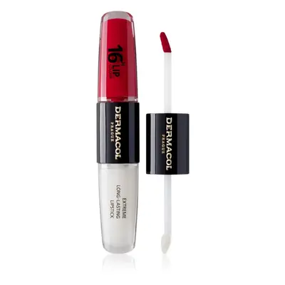 Dermacol 16H Lip Colour dlouhotrvající rtěnka a lesk na rty odstín 03 Hot Date 2x4 ml