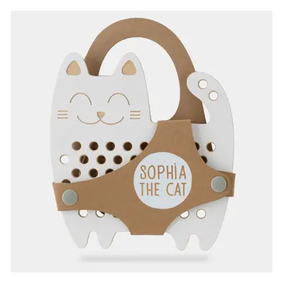 Milin Big Wooden Lacing Toy Cat Sophia aktivity hračka 17 cm x 16 cm x 0,7 cm 1 ks