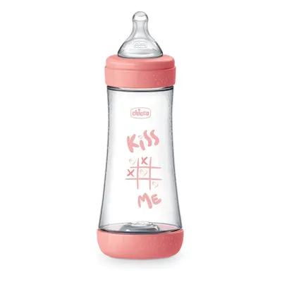 Chicco Perfect 5 kojenecká láhev 4 m+ Fast Flow Pink 300 ml