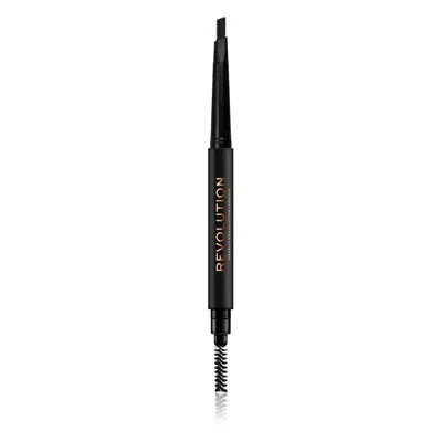 Makeup Revolution Duo Brow Definer precizní tužka na obočí odstín Dark Brown 0,25 g