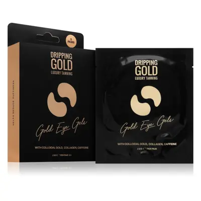 Dripping Gold Luxury Tanning Eye Gels zpevňující gelové polštářky pod oči s hydratačním účinkem 