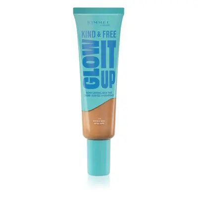 Rimmel Kind & Free Glow It Up lehký hydratační make-up odstín 210 Golden Beige 30 ml