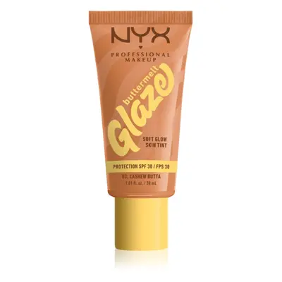 NYX Professional Makeup Buttermelt Glaze rozjasňující tónovací fluid SPF 30 odstín 03 Cashew But