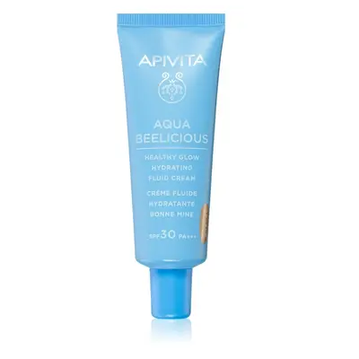 Apivita Aqua Beelicious Tinted Fluid SPF30 lehký tónovací fluid pro rozjasnění pleti SPF 30 40 m