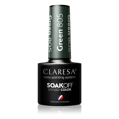 Claresa SoakOff UV/LED Color Take Me To The River gelový lak na nehty odstín Green 805 5 g