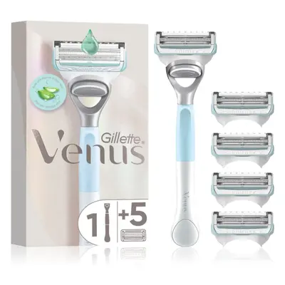 Gillette Venus Pubic Hair&Skin holicí strojek pro úpravu linie bikin + náhradní hlavice 5 ks