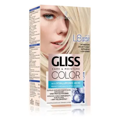 Schwarzkopf Gliss Color permanentní barva na vlasy odstín L8 Intenzivní zesvětlovač vlasů 1 ks