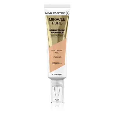 Max Factor Miracle Pure Skin dlouhotrvající make-up SPF 30 odstín 40 Light Ivory 30 ml