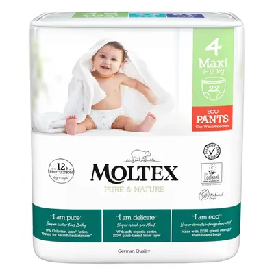 Moltex Pure & Nature Maxi Size 4 jednorázové plenkové kalhotky 7-12 kg 22 ks