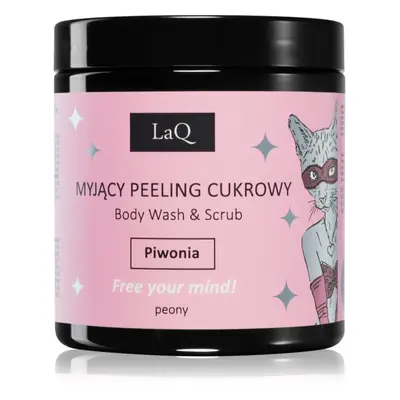 LaQ Kitten Peony čisticí peeling na tělo 220 g