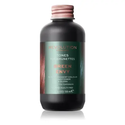 Revolution Haircare Tones For Brunettes tónovací balzám pro hnědé odstíny vlasů odstín Green Env