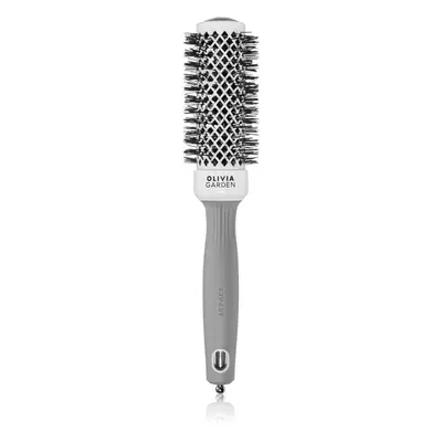 Olivia Garden Expert Shine Wavy Bristles White&Grey kartáč na vlasy průměr 35 mm 1 ks