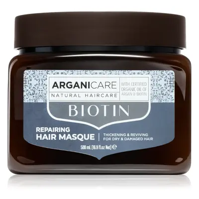 Arganicare Biotin Repairing Hair Masque hloubkově posilující maska na vlasy s biotinem 500 ml