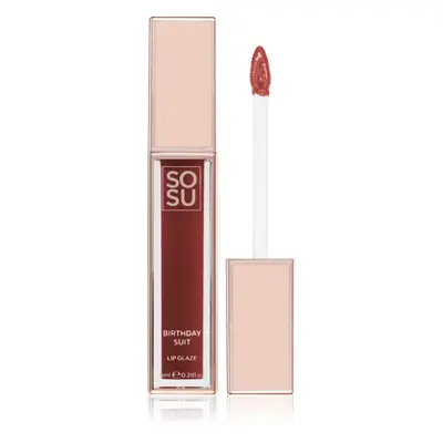 SOSU Cosmetics Satin Lip Glaze hydratační lesk na rty odstín Birthday Suit 6 ml