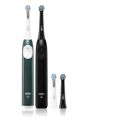 Oral B iO2 elektrický zubní kartáček DUO BALENÍ Black & Dark Green 1 ks