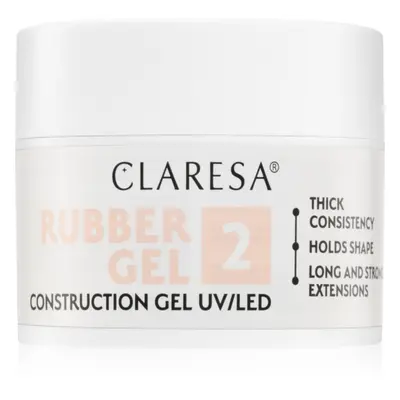 Claresa Rubber Gel Construction Gel UV/LED gelový lak pro prodloužení nehtů odstín 02 45 g