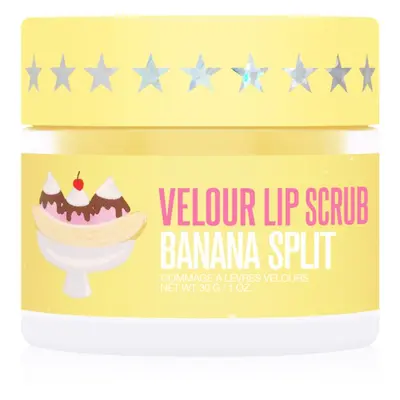 Jeffree Star Cosmetics Banana Fetish Velour Lip Scrub cukrový peeling na rty Banana Split 30 g