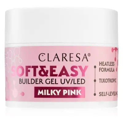 Claresa Soft&Easy Builder Gel podkladový gel na nehty odstín Milky Pink 45 g