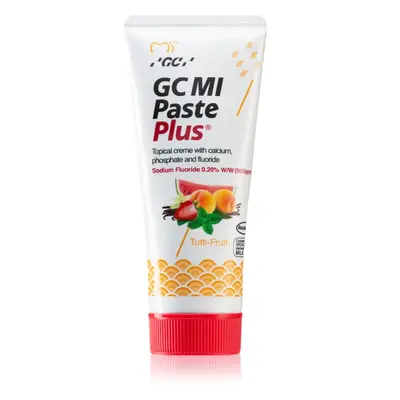 GC MI Paste Plus remineralizační ochranný krém pro citlivé zuby s fluoridem příchuť Tutti Frutti