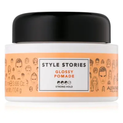 Alfaparf Milano Style Stories The Range Paste tvarující pasta silné zpevnění Glossy Pomade 100 m