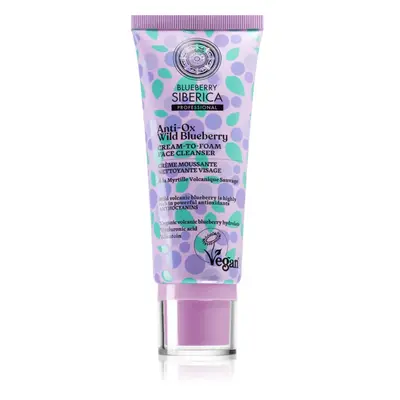 Natura Siberica Anti-Ox Wild Blueberry krémová čisticí pěna na obličej 100 ml