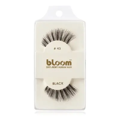 Bloom Natural nalepovací řasy z přírodních vlasů No. 43 (Black) 1 cm