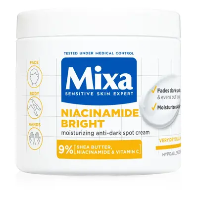 Mixa Niacinamide Bright intenzivně hydratační krém proti tmavým skvrnám 400 ml