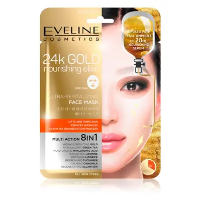 Eveline Cosmetics 24k Gold Nourishing Elixir liftingová maska 1 ks