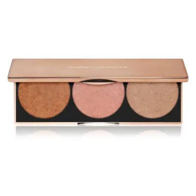 Nude by Nature Highlight Palette rozjasňující paletka 3x3 g