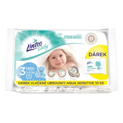 Linteo Baby Premium Midi jednorázové pleny 5-9kg 5 ks