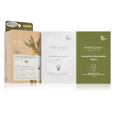 MARY & MAY Daily Safe Black Head Clear Nose Mask čisticí náplast na zanešené póry na nose pro dv