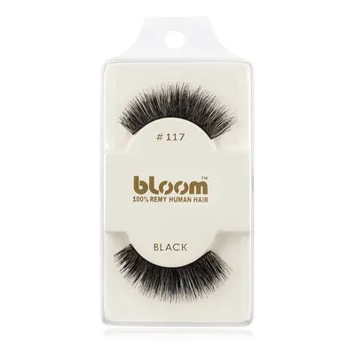 Bloom Natural nalepovací řasy z přírodních vlasů No. 117 (Black) 1 cm