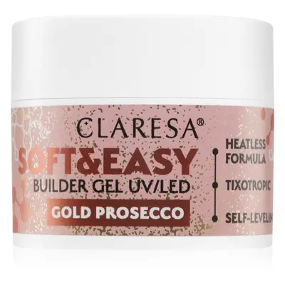 Claresa Soft&Easy Builder Gel podkladový gel na nehty odstín Gold Prosecco 12 g