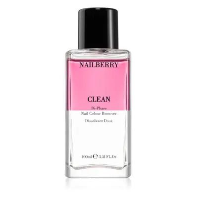 NAILBERRY Clean Bi-Phase Nail Colour Remover odlakovač na nehty se zpevňujícím účinkem 100 ml