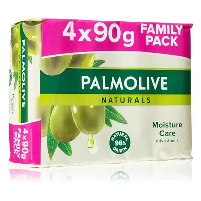 Palmolive Naturals Milk & Olive tuhé mýdlo 4x90 g