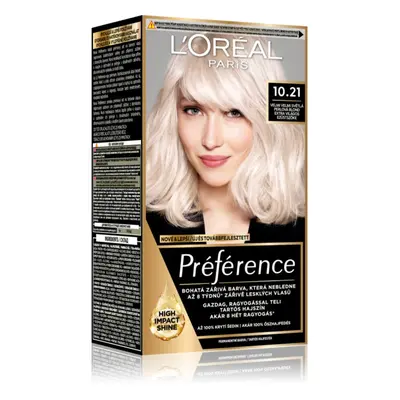 L’Oréal Paris Préférence barva na vlasy odstín 10.21 Super Light Pearl Blonde