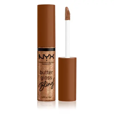 NYX Professional Makeup Butter Gloss Bling lesk na rty třpytivý odstín 04 Pay Me In Gold 8 ml