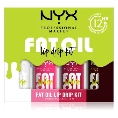 NYX Professional Makeup Fat Oil Lip Drip sada na rty 4x4.8 ml