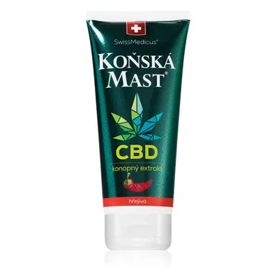 SwissMedicus Koňská mast s CBD hřejivá mast s hřejivým účinkem 200 ml